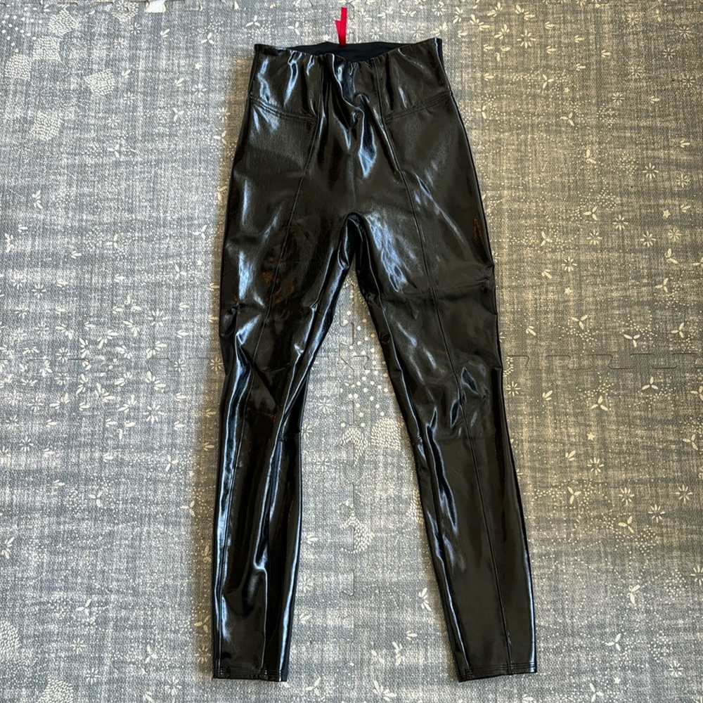 SPANX faux patent leather leggings